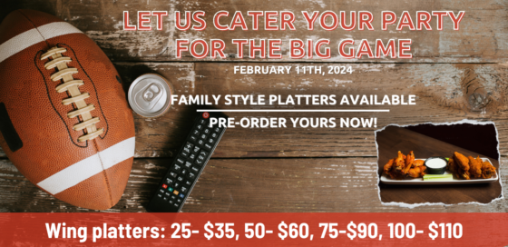 Let Us Cater your Super Bowl Party!